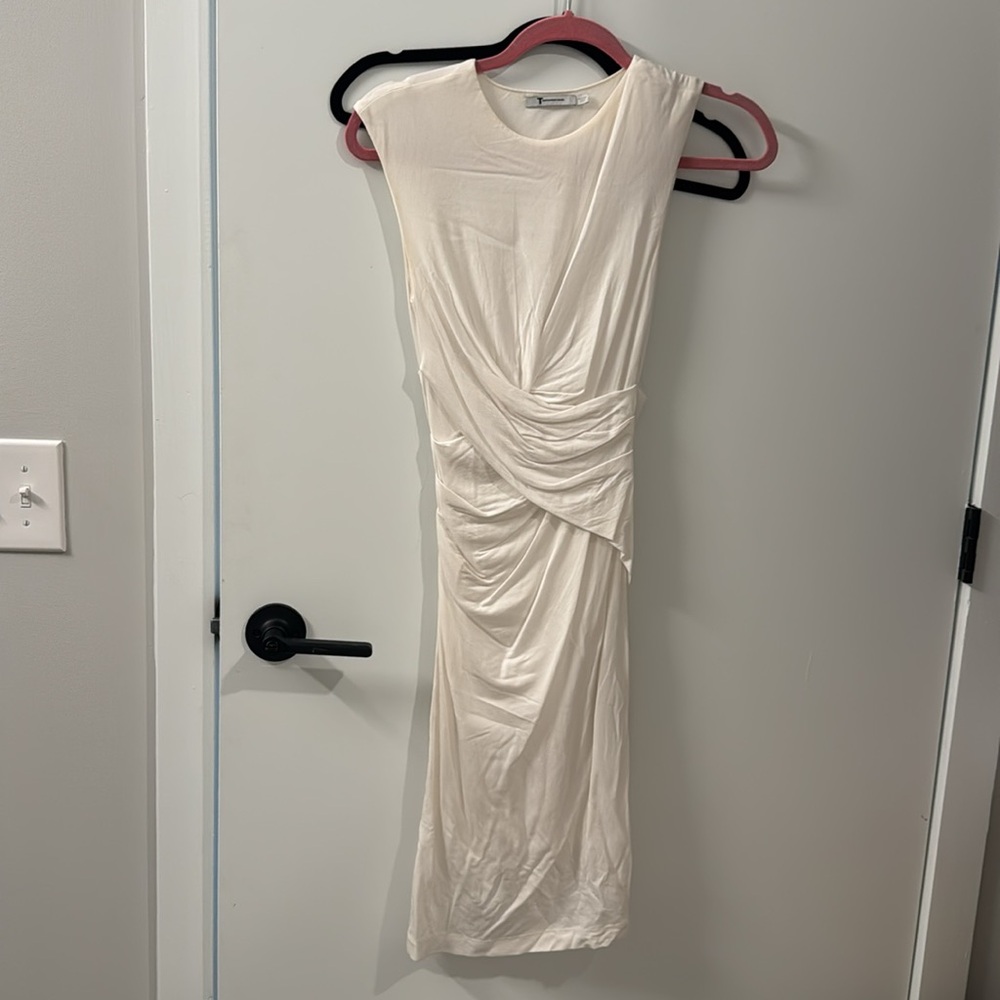 T by Alexander wang white midi dress